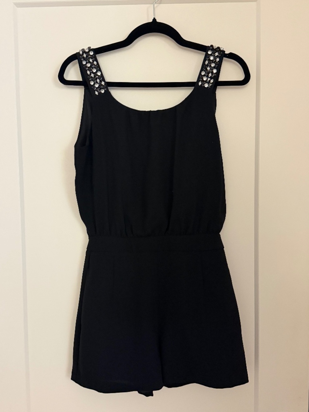 Zara Black Embellished Strap Romper